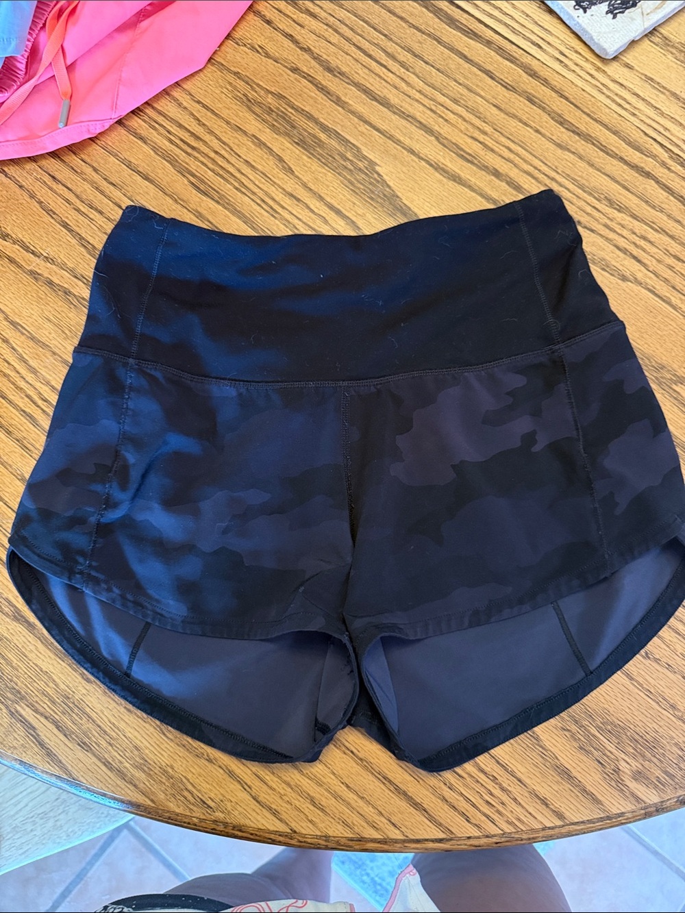 lululemon athletica Black Camo High-Rise Athletic Shorts